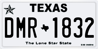 TX license plate DMR1832