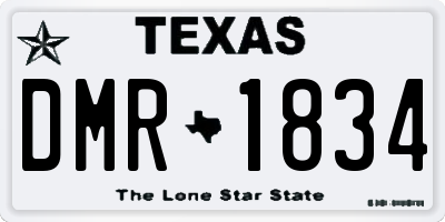 TX license plate DMR1834