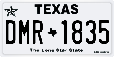 TX license plate DMR1835