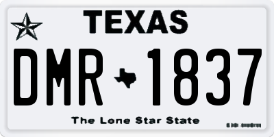 TX license plate DMR1837