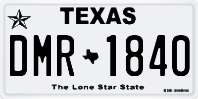 TX license plate DMR1840