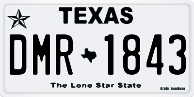 TX license plate DMR1843