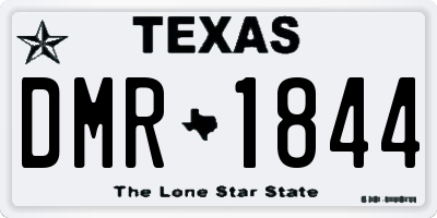 TX license plate DMR1844