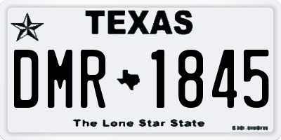 TX license plate DMR1845