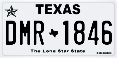 TX license plate DMR1846