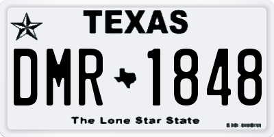TX license plate DMR1848