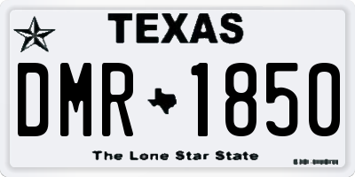 TX license plate DMR1850