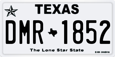 TX license plate DMR1852