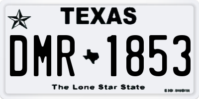 TX license plate DMR1853