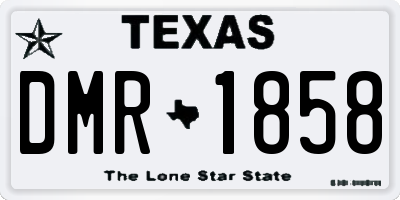 TX license plate DMR1858
