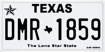TX license plate DMR1859