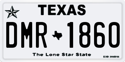 TX license plate DMR1860