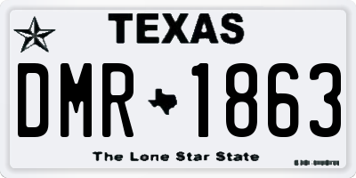 TX license plate DMR1863