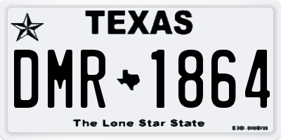TX license plate DMR1864