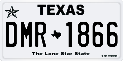 TX license plate DMR1866
