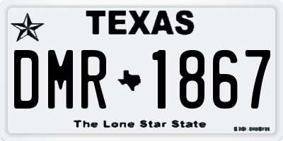 TX license plate DMR1867
