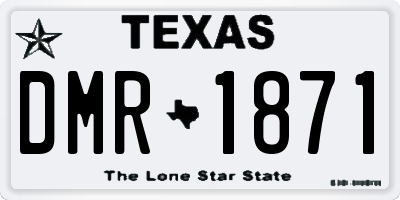 TX license plate DMR1871