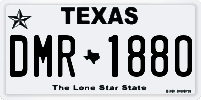 TX license plate DMR1880