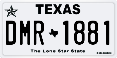 TX license plate DMR1881