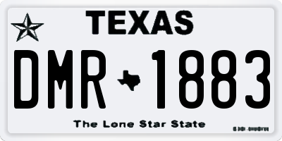 TX license plate DMR1883
