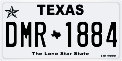 TX license plate DMR1884