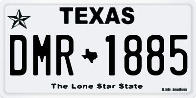 TX license plate DMR1885