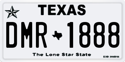 TX license plate DMR1888