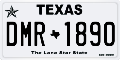 TX license plate DMR1890