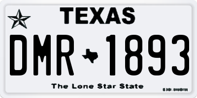 TX license plate DMR1893
