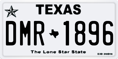 TX license plate DMR1896