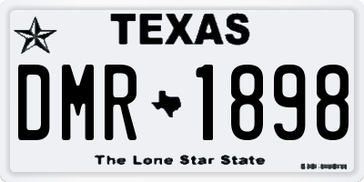 TX license plate DMR1898