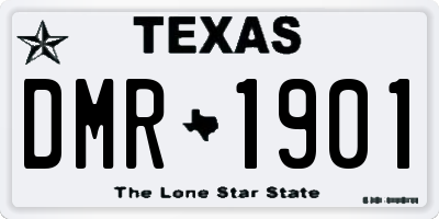 TX license plate DMR1901