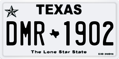 TX license plate DMR1902