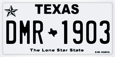 TX license plate DMR1903