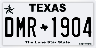 TX license plate DMR1904