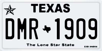 TX license plate DMR1909