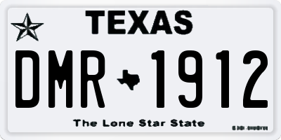 TX license plate DMR1912