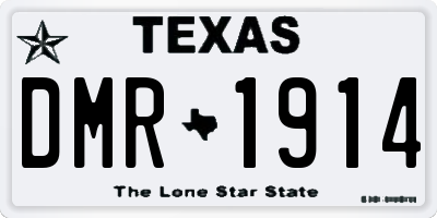 TX license plate DMR1914