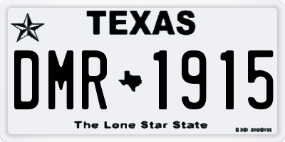 TX license plate DMR1915