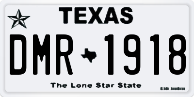 TX license plate DMR1918