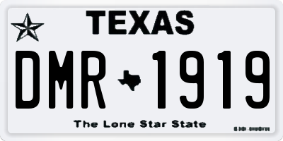 TX license plate DMR1919