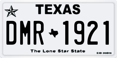 TX license plate DMR1921