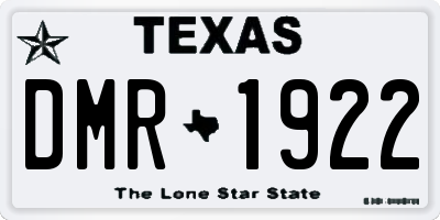 TX license plate DMR1922