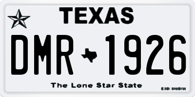TX license plate DMR1926