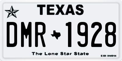 TX license plate DMR1928