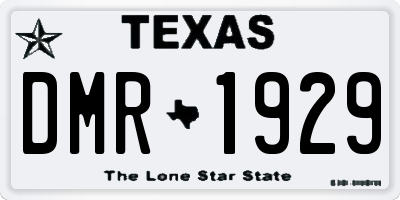 TX license plate DMR1929
