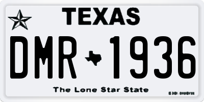 TX license plate DMR1936