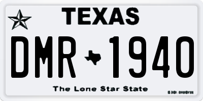 TX license plate DMR1940