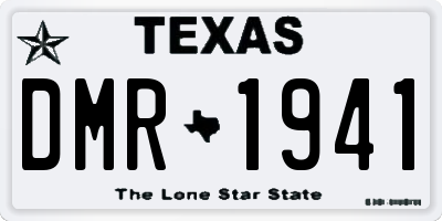 TX license plate DMR1941