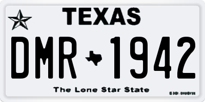TX license plate DMR1942